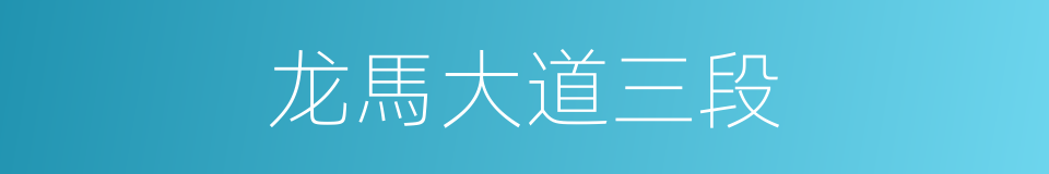 龙馬大道三段的同義詞