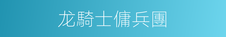 龙騎士傭兵團的同義詞
