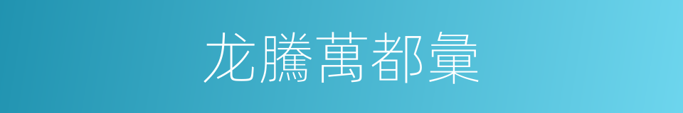龙騰萬都彙的同義詞