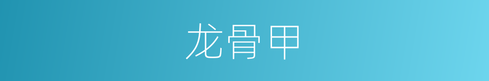 龙骨甲的同义词