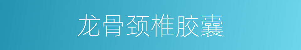 龙骨颈椎胶囊的同义词