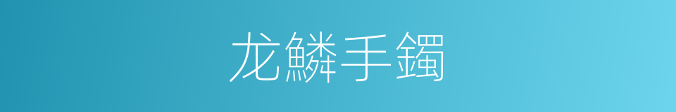 龙鱗手鐲的同義詞