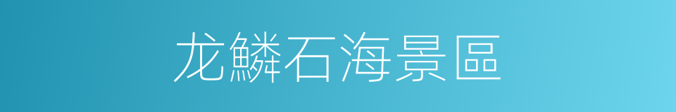 龙鱗石海景區的同義詞