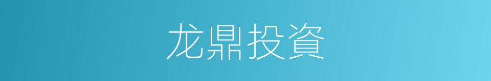 龙鼎投資的同義詞