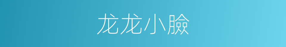 龙龙小臉的同義詞