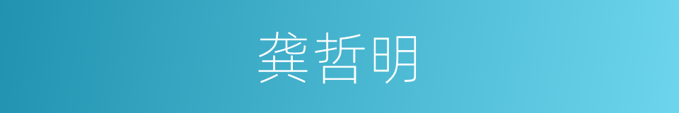 龚哲明的同义词