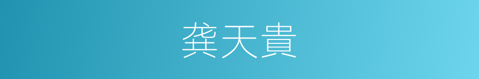 龚天貴的同義詞