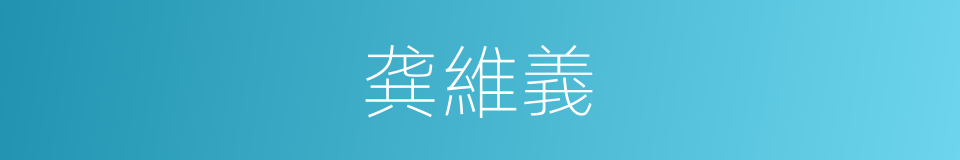 龚維義的同義詞