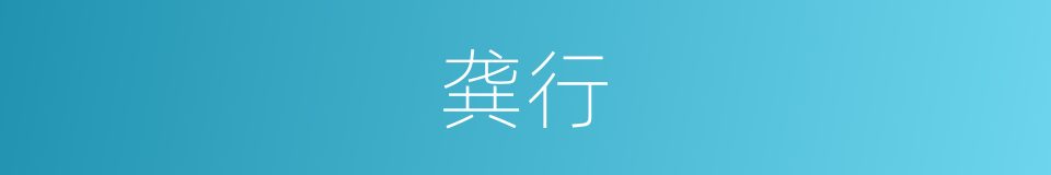龚行的意思