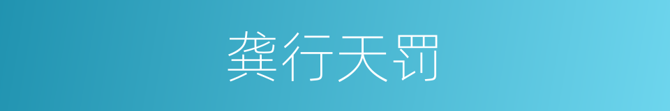 龚行天罚的意思