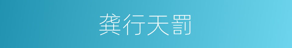 龚行天罰的意思