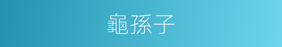 龜孫子的同義詞