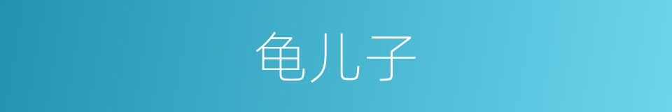 龟儿子的意思