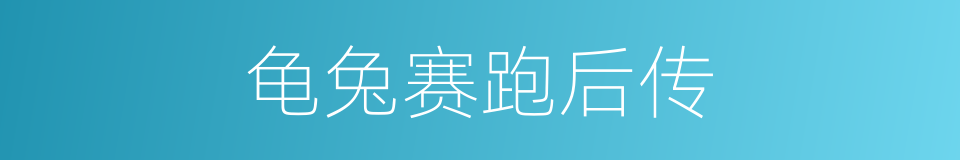 龟兔赛跑后传的同义词