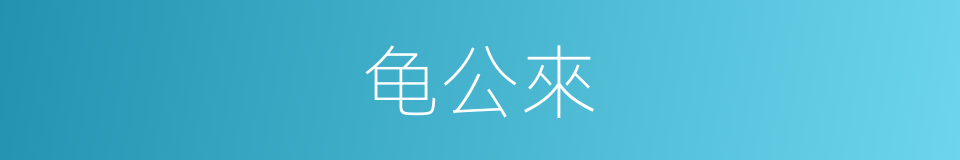 龟公來的同義詞