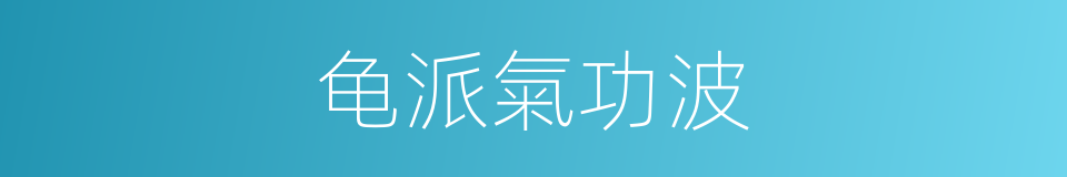 龟派氣功波的同義詞