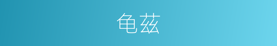 龟茲的意思