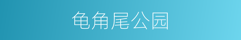 龟角尾公园的同义词