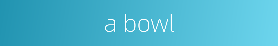 a bowl的同义词