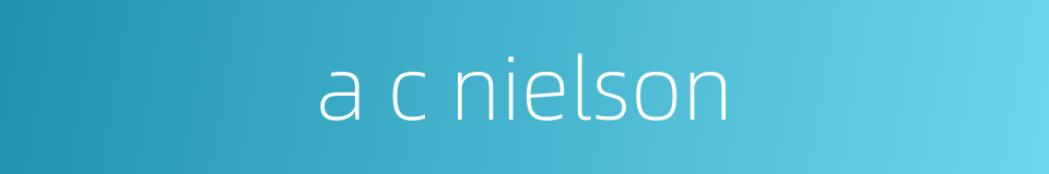 a c nielson的同义词