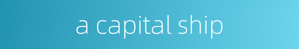 a capital ship的同义词