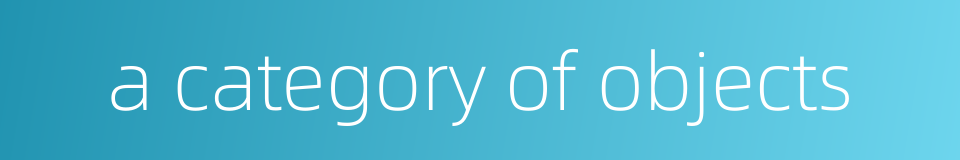 a category of objects的同义词