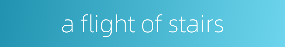 a flight of stairs的同义词