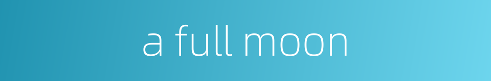 a full moon的同义词
