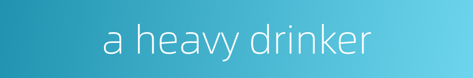 a heavy drinker的同义词