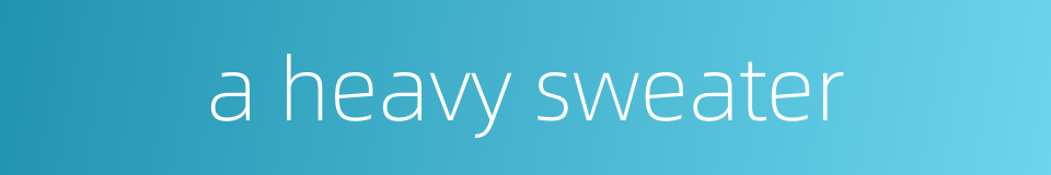 a heavy sweater的同义词