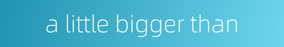 a little bigger than的同义词