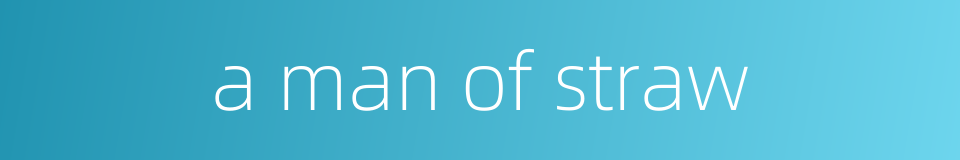 a man of straw的同义词