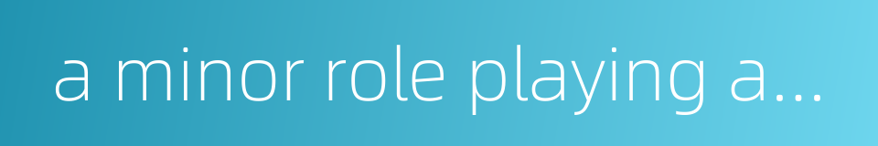 a minor role playing acrobatic fighting in chinese operas的同义词