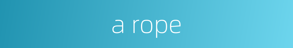 a rope的同义词