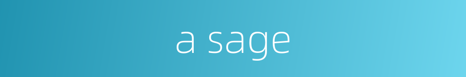 a sage的同义词