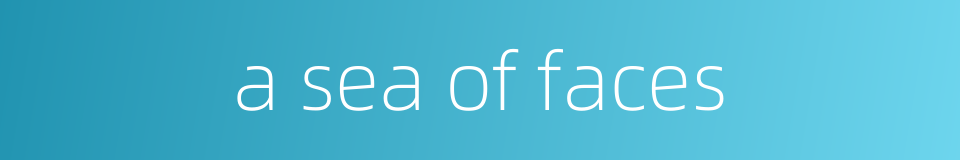 a sea of faces的同义词