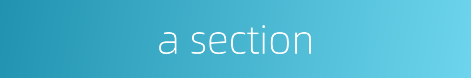 a section的同义词