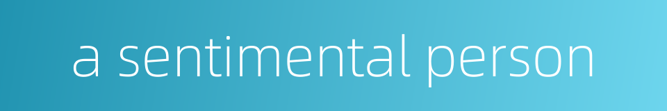 a sentimental person的同义词