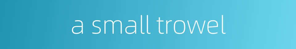 a small trowel的同义词