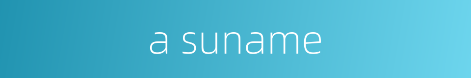 a suname的同义词