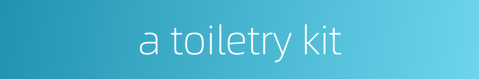 a toiletry kit的同义词