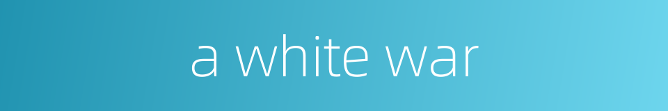 a white war的同义词