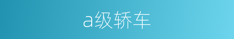 a级轿车的同义词
