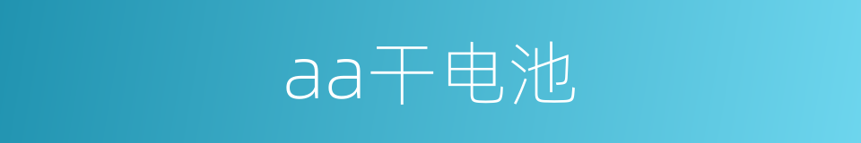 aa干电池的同义词