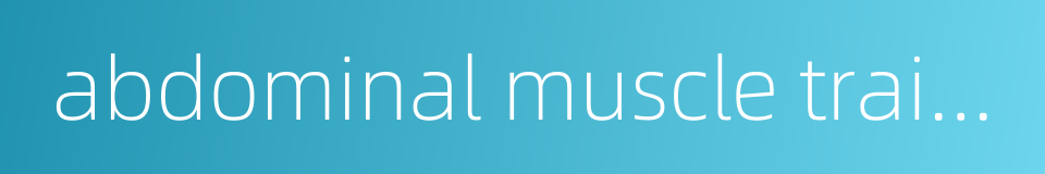 abdominal muscle trainer的同义词