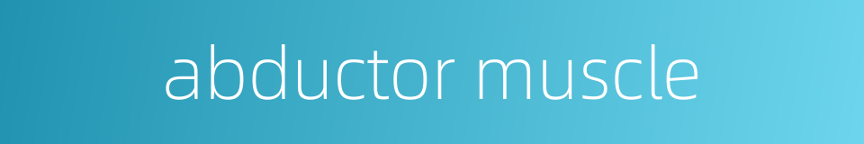 abductor muscle的同义词