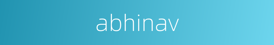 abhinav的同义词