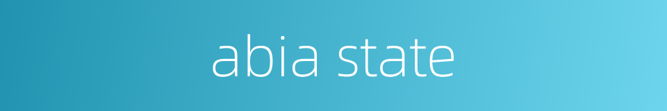 abia state的同义词