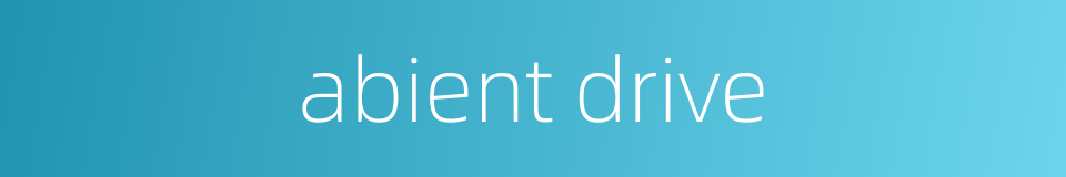 abient drive的同义词