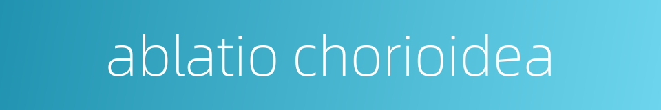 ablatio chorioidea的同义词